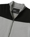 Shop Women's Black & Grey Color Block Zipper Bomber Jacket