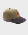 Shop Unisex Black & Olive Greem Melting Leaf Embroidered Baseball Cap-Design