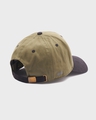 Shop Unisex Black & Olive Greem Melting Leaf Embroidered Baseball Cap-Full