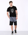 Shop Black Panther Face Half Sleeve T-Shirt (AVL)