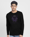 Shop Black Panther Geometric Full Sleeve T-Shirt (AVL)-Front