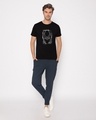 Shop Black Panther Grunge Half Sleeve T-Shirt (AVL)