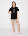 Shop Black Panther Minimal Glow In Dark Boyfriend T-Shirt (AVL) -Full