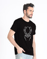 Shop Black Panther Minimal Glow In Dark Half Sleeve T-Shirt (AVL) -Design