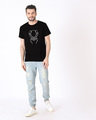 Shop Black Panther Minimal Glow In Dark Half Sleeve T-Shirt (AVL) 