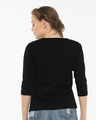 Shop Black Panther Minimal Glow In Dark Round Neck 3/4th Sleeve T-Shirt (AVL) -Design