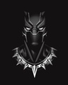Shop Black Panther Of Wakanda Glow In Dark Half Sleeve T-Shirt (AVL) Black-Full