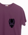 Shop Black Panther Printed Badge Half Sleeve T-Shirt (AVL)-Front