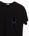 Shop Black Panther Printed Badge Half Sleeve T-Shirt (AVL)-Front