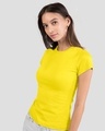 Shop Pack of 2 Women's Black & Pineapple Yellow Slim Fit T-shirt