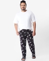 Shop Men's Black AOP Plus Size Lounge Pyjamas-Full