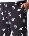 Shop Men's Black AOP Plus Size Lounge Pyjamas