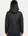 Shop Women's Black Relaxed Fit Plus Size Puffer Jacket-Full