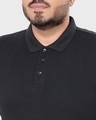 Shop Men's Black Classic Polo Plus Size T-shirt