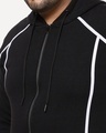 Shop Men's Black Color Block Oversized Plus Size Zipper Hoodie