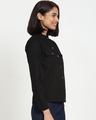 Shop Women's Black Plus Size Denim Jacket-Design