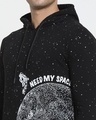 Shop Men's Black Need My Space Graphic Printed Plus Size Hoodie-Full