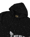 Shop Men's Black Need My Space Graphic Printed Plus Size Hoodie