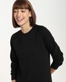 Shop Women's Black Plus Size Sweatshirt-Front
