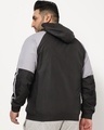 Shop Men's Black Color Block Plus Size Windcheater Jackets-Design