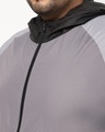 Shop Men's Black Color Block Plus Size Windcheater Jackets