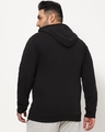 Shop Men's Black Plus Size Zipper Hoodie-Design