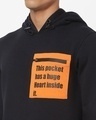 Shop Men's Black & Orange Typography Hoodie