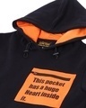 Shop Men's Black & Orange Typography Hoodie