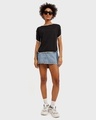 Shop Women's Black & Grey Tape T-shirt-Full