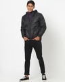 Shop Men's Black & Orange Reversible Puffer Jacket-Full