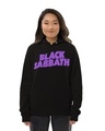 Shop Women's Black Black Sabbath Print Regular Fit Hoodie-Front