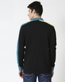 Shop Black Shoulder Sleeve Cut & Sew Polo-Design