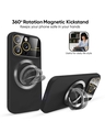 Shop Black Silicon Magsafe Case with Stand for Apple iPhone 15 Pro Max-Full