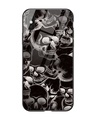 Shop Black Skulls Premium Glass Cover for Apple iPhone XS-Front