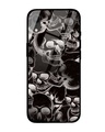 Shop Black Skulls Premium Glass Cover for iPhone XR-Front