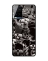 Shop Black Skulls Premium Glass Cover for Vivo Y21-Front