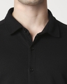 Shop Black Solid Half Sleeve Shirt