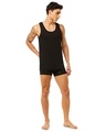 Shop Men's Black Slim Fit Basic Vest-Full