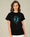 Shop Black Spidey Boyfriend T-Shirt (FFHL)-Front