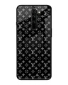 Shop Black Symbolic Pattern Printed Glass Back Case for Xiaomi Redmi Note 8 Pro-Front