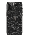 Shop Black Topographic Map Abstract Printed Mobile Skin for Apple iPhone 14 Pro-Front