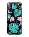 Shop Leaves & Flowers Printed Premium Glass Cover for Vivo V15 Pro (Shock Proof, Lightweight)-Front