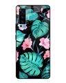 Shop Leaves & Flowers Printed Premium Glass Cover for Vivo X50 (Shock Proof, Lightweight)-Front