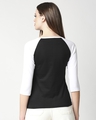 Shop Black-White 3/4th Sleeve Raglan T-Shirt-Full
