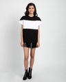 Shop Black-White-Black 90's Vibe Boyfriend Panel T-Shirt-Full