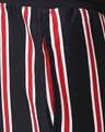 Shop Black-White-Imperial Red Vertical Stripe Shorts