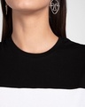 Shop Black-White-Neon Green 90's Vibe Boyfriend Panel T-Shirt