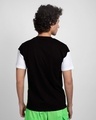 Shop Black White & Neon Green 90's Vibe Panel T-Shirt-Design