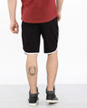 Shop Jet Black-White Runner Fleece Shorts-Design