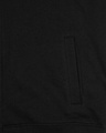 Shop Black - White Sleeve Panel Zipper Hoodie
